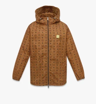 Windjacke mit Kapuze und Monogramm-Print aus recyceltem Nylon Windjacke mit Kapuze und Monogramm-Print aus recyceltem Nylon