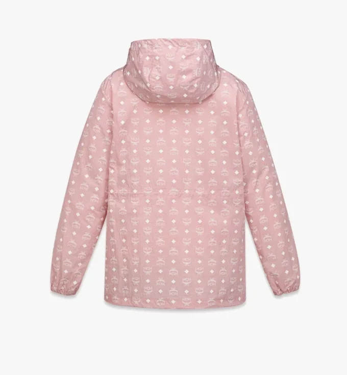 Windjacke mit Kapuze und Monogramm-Print aus recyceltem Nylon Windjacke mit Kapuze und Monogramm-Print aus recyceltem Nylon