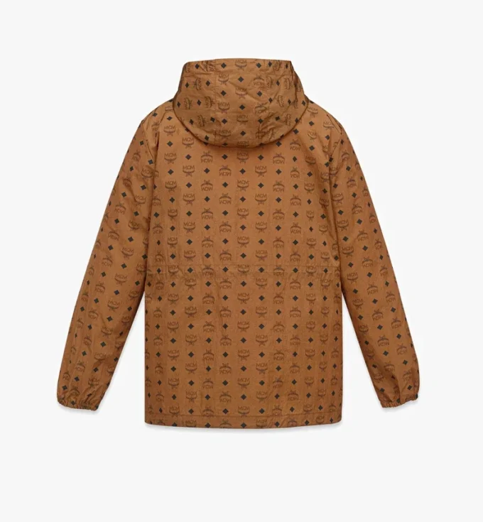 Windjacke mit Kapuze und Monogramm-Print aus recyceltem Nylon Windjacke mit Kapuze und Monogramm-Print aus recyceltem Nylon