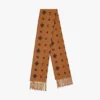Zweifarbiger Jacquard-Stola mit Monogramm Zweifarbiger Jacquard-Stola mit Monogramm