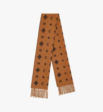 Zweifarbiger Jacquard-Stola mit Monogramm